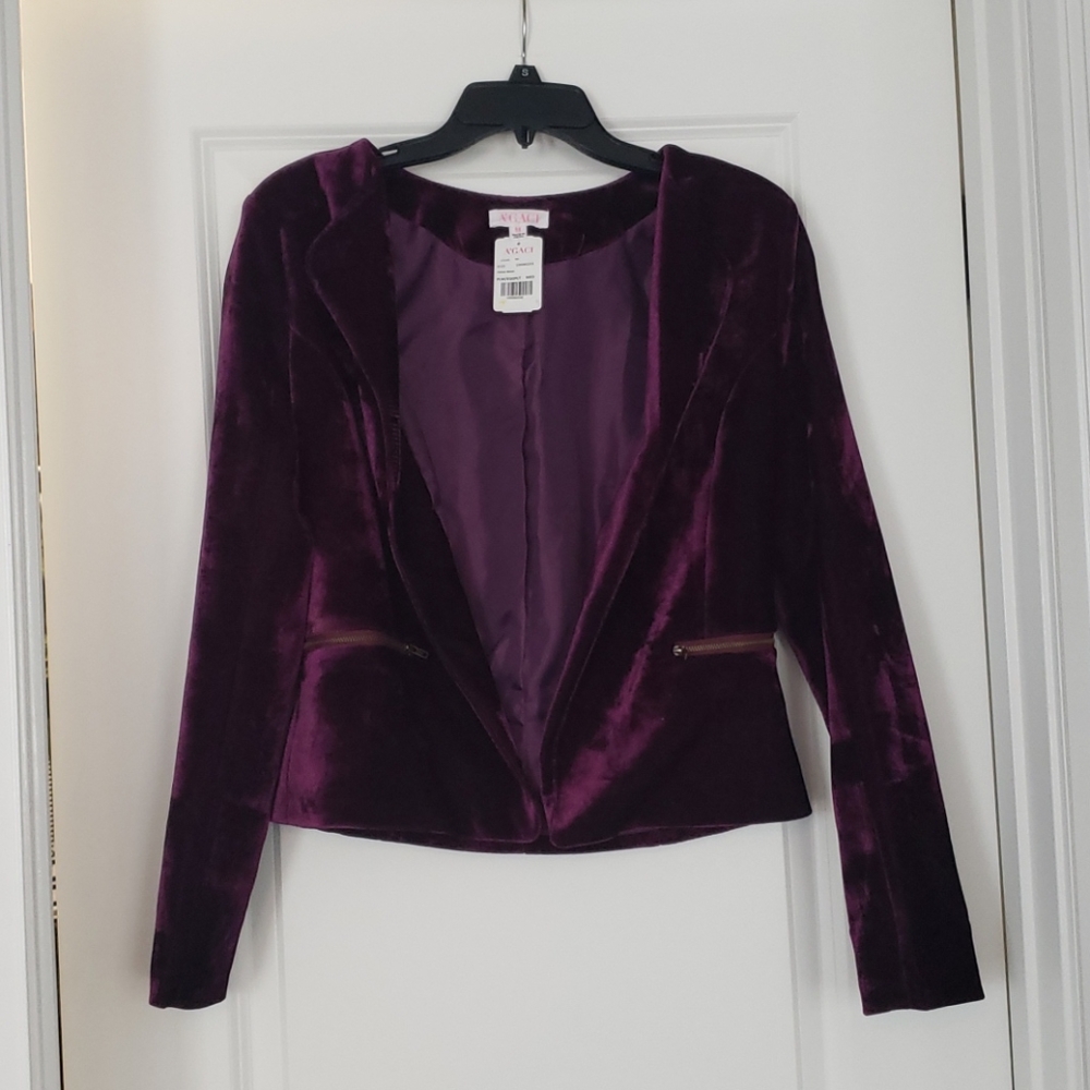 Purple Velvet Blazer